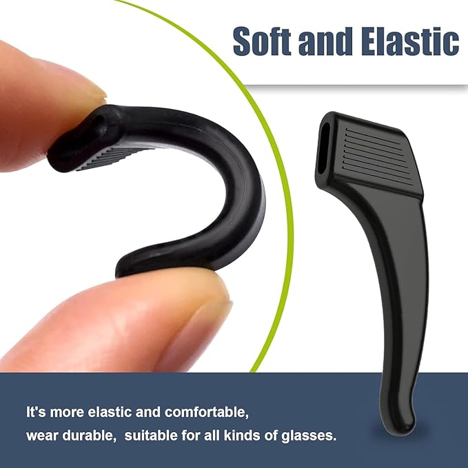 Eyeglasses Anti-slip Grip Soft Comfortable Holder Silicone Hook Eyeglass Temple Tips Sleeve Retainer for Sunglasses | 7 Cm