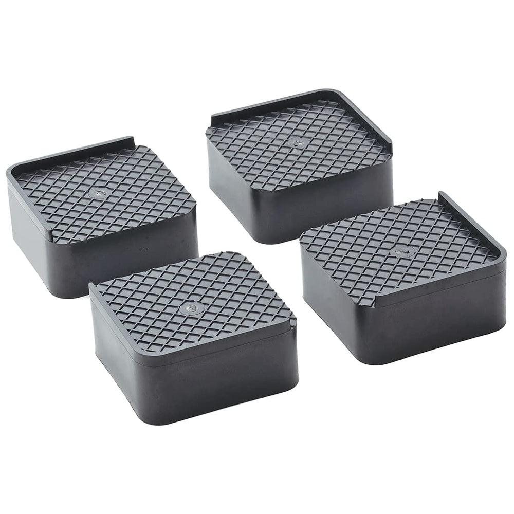 Premier All in 1 Stand, 4-Pieces, Square, Black, for Almirah, Wardrobe, Refrigerator, Washing Machine