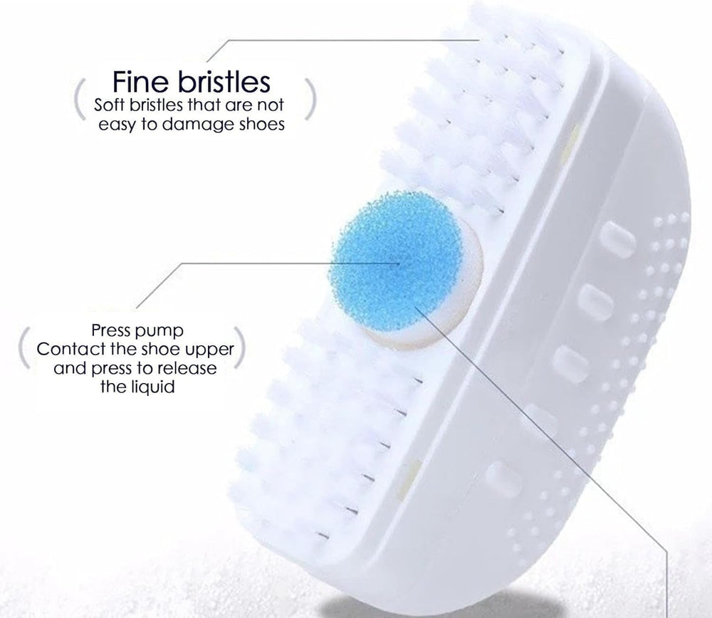 2-in-1 White Shoe Cleaner Kit | Convenient No-Scrub Cleaning Brush for Sneakers, Sports Shoes & Cloth Surfaces | Quick Stain Remover, Travel-Friendly Shoe Care Accessory (1)