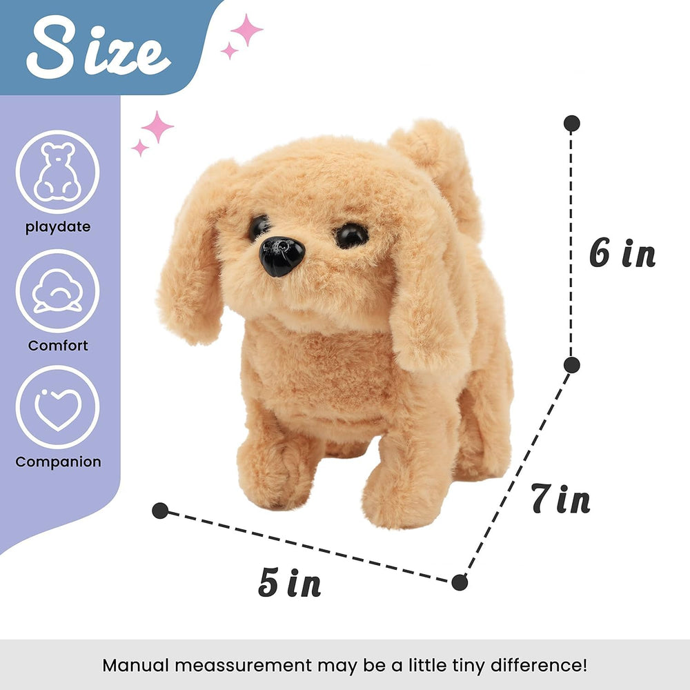 Hopping Walking Dog Toy with Sounds, Jumping Dog Wiggling Tails, Twitching Mouth and Nose, Educational Interactive Dog Toy for Baby Kids Children