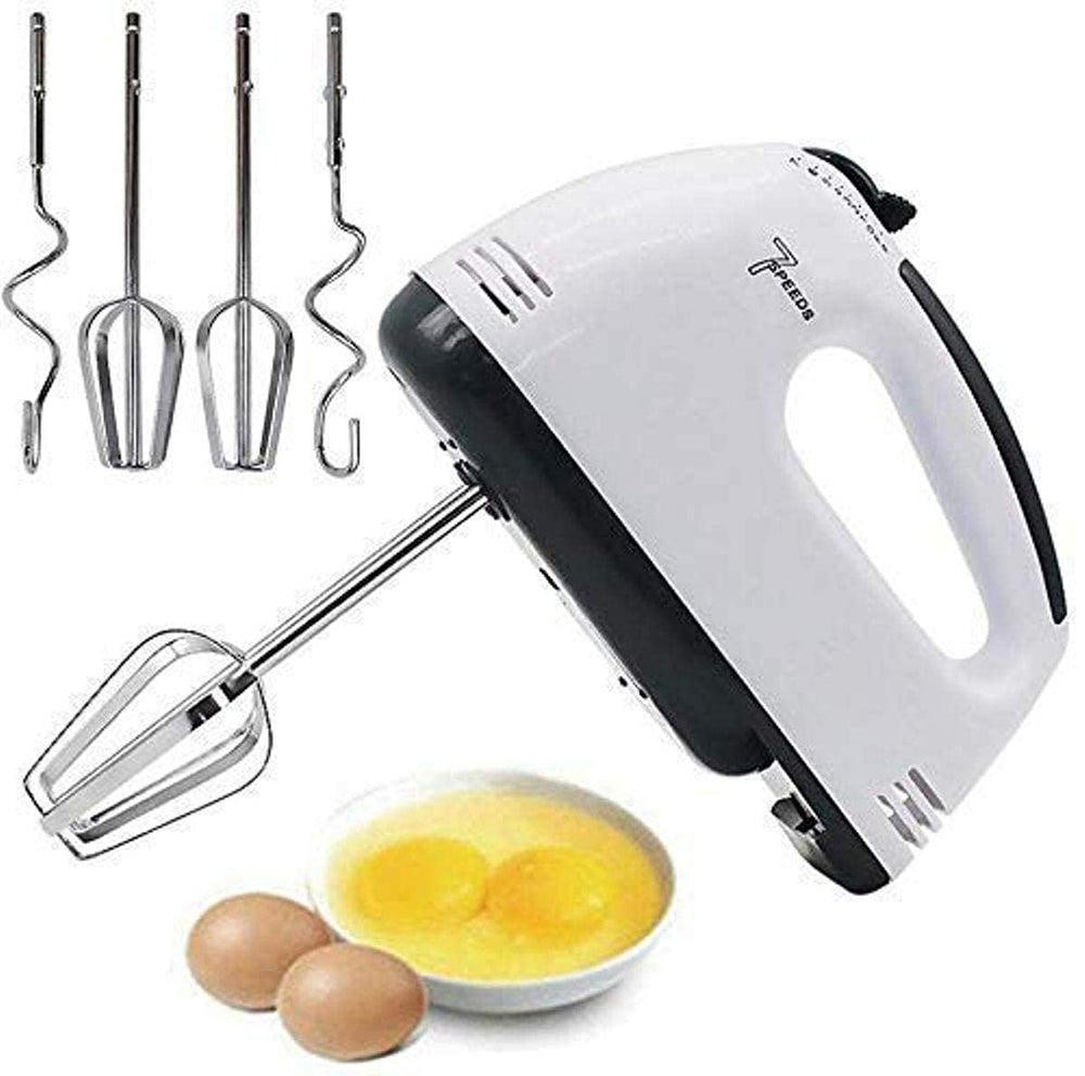 Scarlett Electric Hand Mixer for Kitchen | Handheld Cake Blender with Four Stainless Steel Attachments including Beaters & Dough Hooks for Whipping Cream. (Pack of 1)