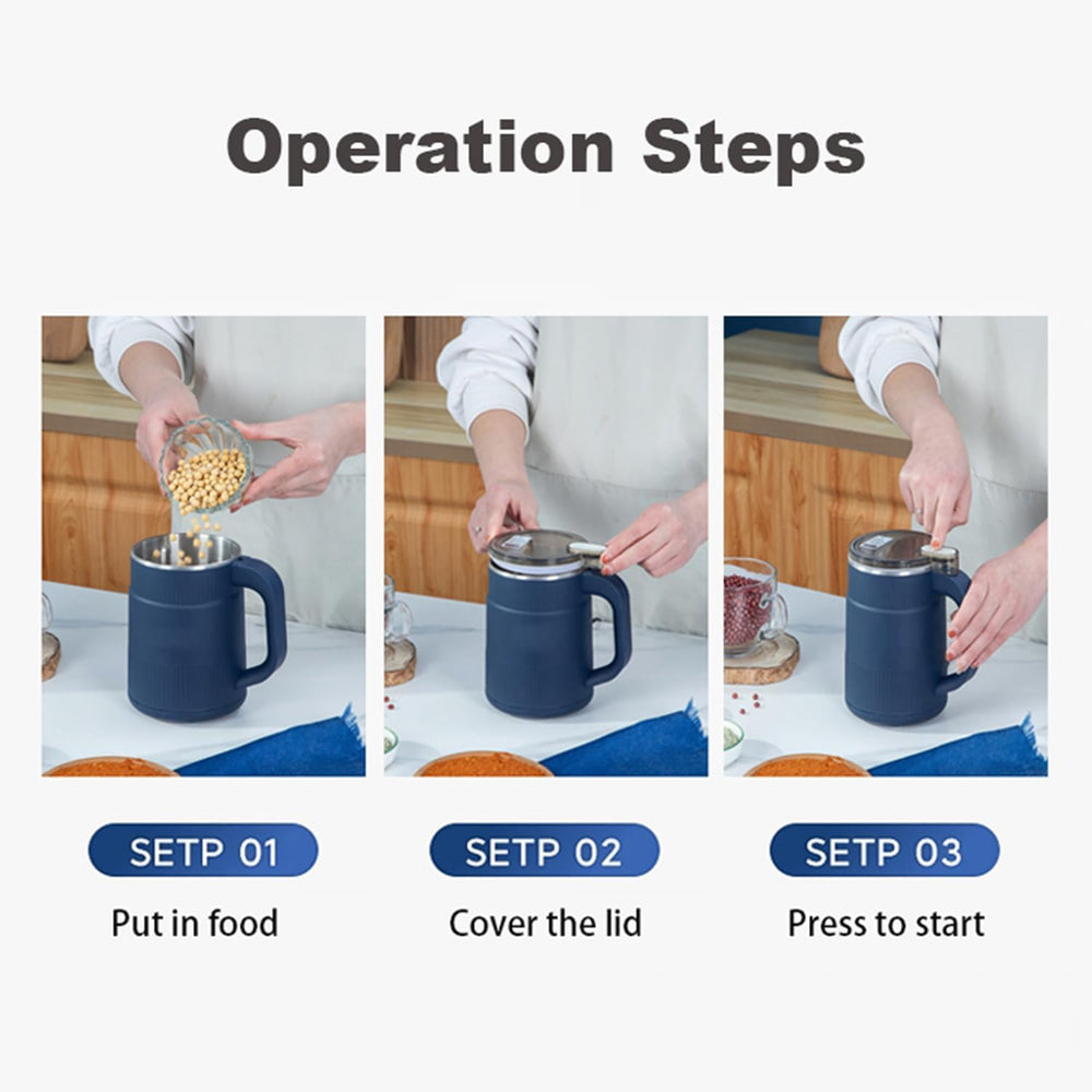 Portable Electric Spice & Coffee Grinder with Handle | Stainless Steel Mini Mixer for Masala, Dry Herbs & Nuts | Compact Powerful Motor | Small Kitchen Grinding Machine