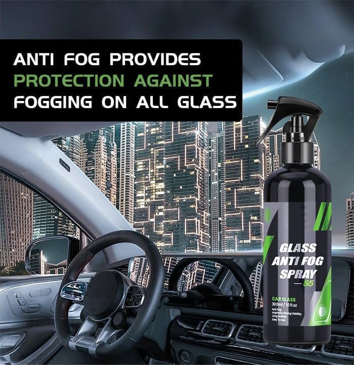 Glass Anti Fog Spray 100ml | Hydrophobic Self-Cleaning Solution for Car Windshield, Helmet Visor, Mirrors & Eyeglass Lenses | Clear Vision & Water Repellent Protection