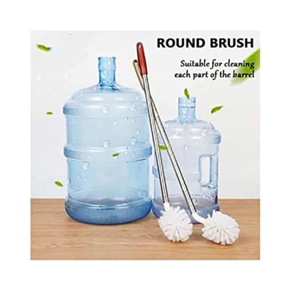 20L Water Can Cleaning Brush | 360° Rotating Nylon Wet & Dry Bottle Brush for Water Dispensers & Narrow Neck Containers | Long Handle Brush for Bottles, Jars & Cans (Multicolor, Pack of 1)