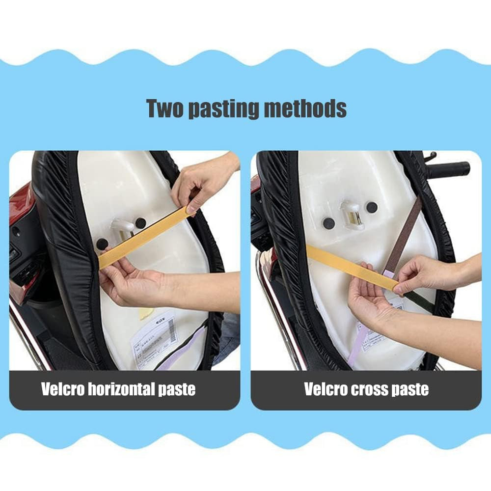 Universal Motorcycle Seat Cover PU Leather & 3D Mesh | Waterproof Breathable Scooter/Scooty Seat Cushion Cover | Removable Washable Motorbike Seat Protector (Black)