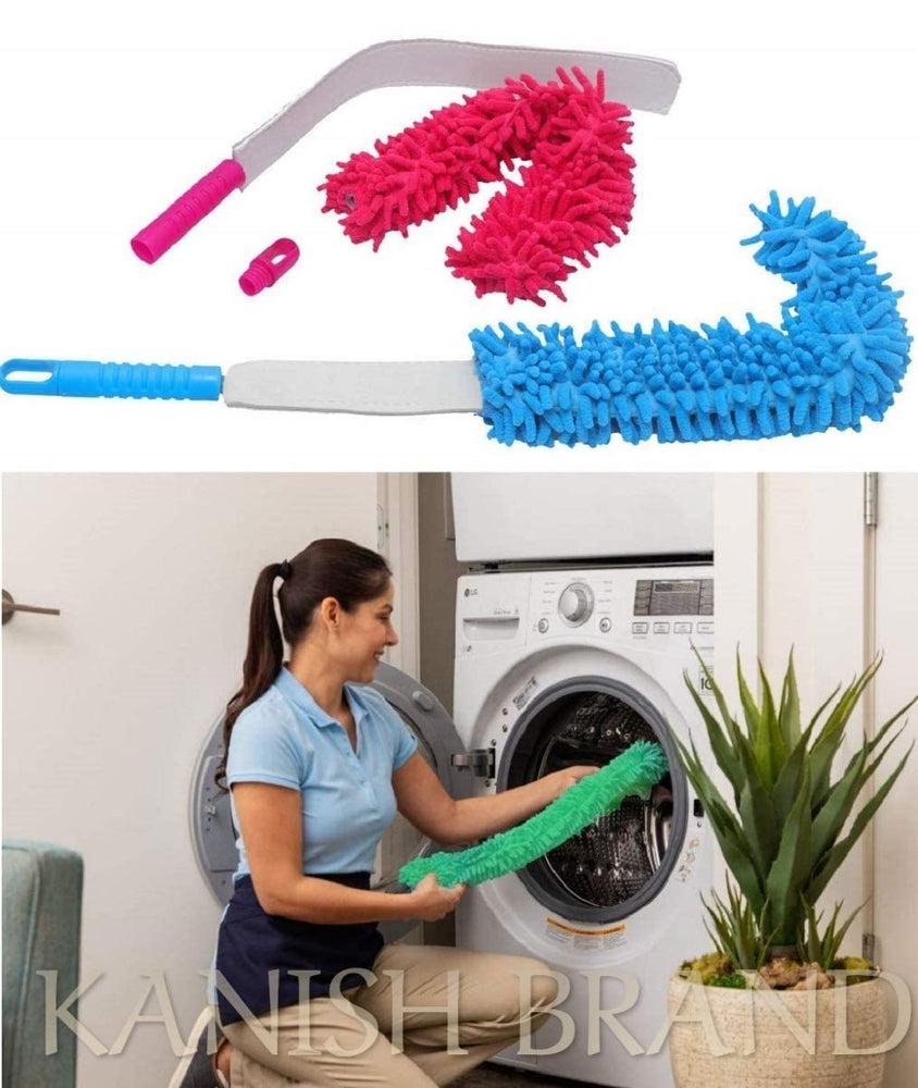 Multipurpose Microfiber Flexible with Expandable Rod for Dust Cleaning Fan Cleaner Brush with Long Rod Flexible Mop Duster for Cleaning of Home, Kitchen, Car, Ceiling-Blue, 68 cm
