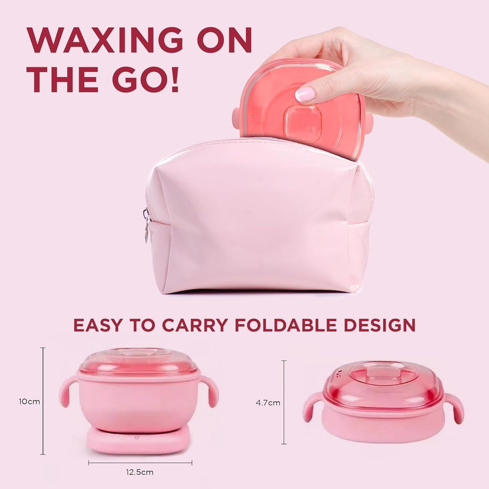 Silicone Wax Heater Portable and Electric Silicone Based Folding Waxing Hair Remover Heater Machine Warmer Machine for Waxing for Women Wax Boiler Pot Beans Warmer