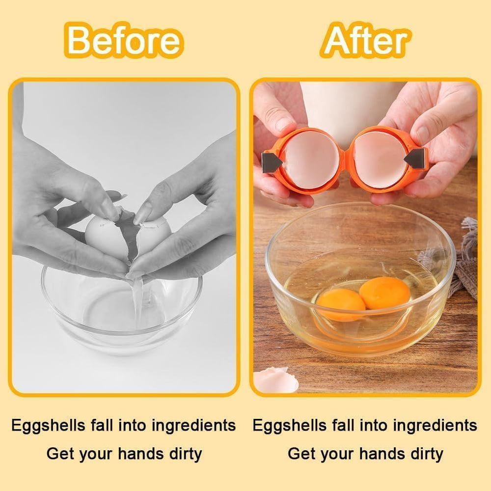 Egg Cracker Durable Multicolor Egg Shell Opener Tool Compact Manual Egg Breaker Gadget for Raw Hard Boiled Eggs Kitchen Camping Use