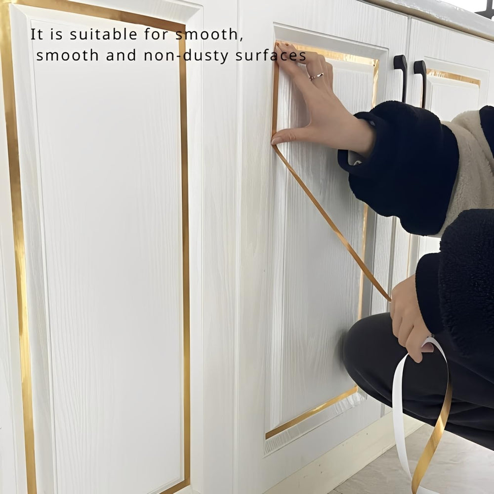 Golden 0.5cm Tile Gap Sealing Tape Waterproof Self Adhesive Decorative Strip for Wall Floor Ceiling Kitchen Cabinet Seam Cover Tile Border Sticker (50mtr)