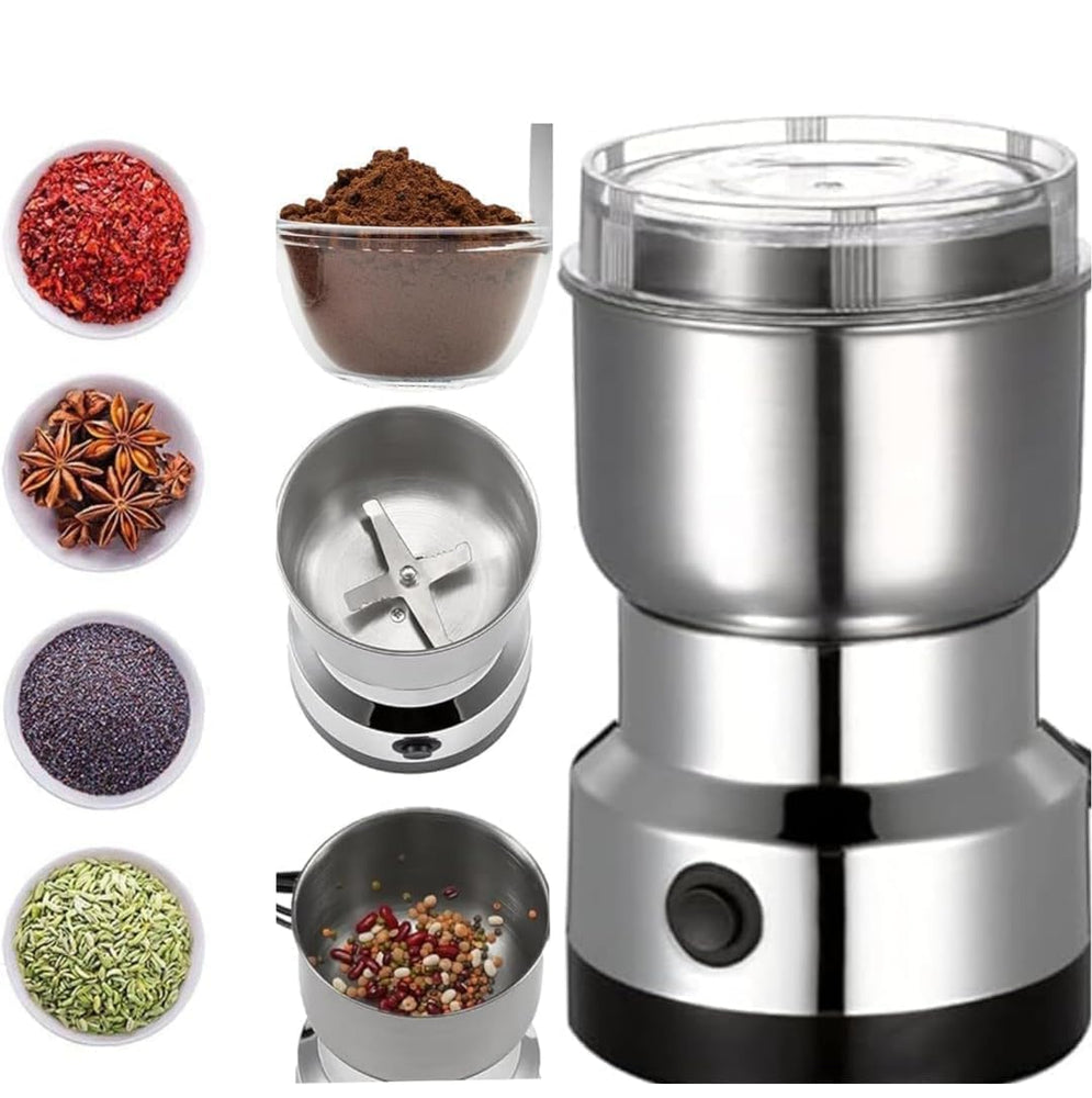 Nima Electric Coffee & Spice Grinder 150W | Stainless Steel Dry Masala Grinder | Multipurpose Mini Grinder for Coffee Beans, Nuts, Seeds & Spices | Compact Kitchen Appliance