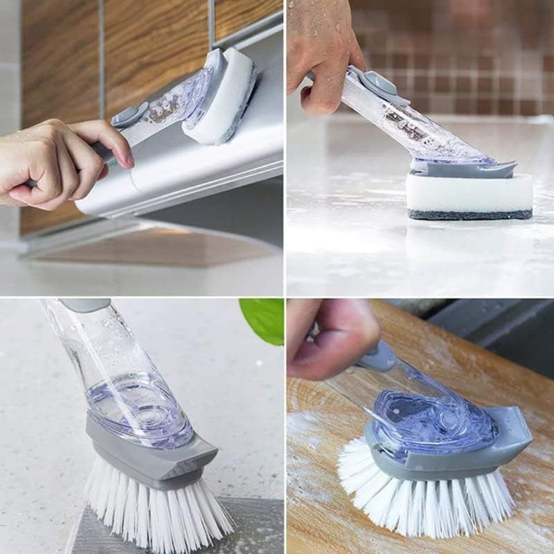 Decontamination Cleaning Brush Heavy Duty Multi-Purpose Scrubber for Deep Cleaning Industrial Home Kitchen Bathroom Car Tools Surfaces Stain Removal Durable Ergonomic Handle Anti Slip Grip