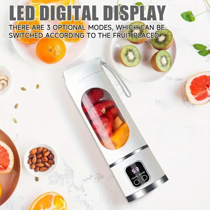 Portable JuicerBlender Electric Juicers Fruit Mixers USB Rechargeable Smoothie Mini Blender Personal Juicer 10 Blades 3 Gears With 1500 Mah Rechargeable Battery-Smoothie Juicer