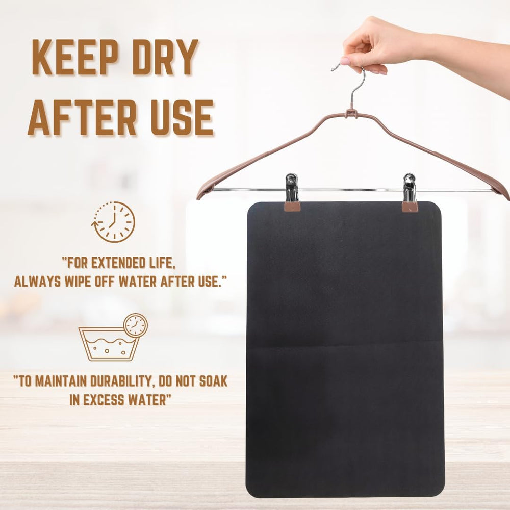 Large Dish Drying Mat for Kitchen 60x40 cm | Water Absorbing Mat for Kitchen | Drying Mat for Kitchen Utensils | Super Absorbent, Quick Dry, Non-Slip Countertop Mat for Dishes & Utensils.