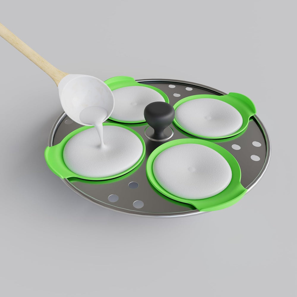 Premium Silicone Idly Maker | 8Pcs | Multipurpose- Dhokla Maker | Cupcake I Muffin Maker | Perfect round shaped Idlis I Food Grade Silicone | BPA Free | Minimum Wastage of Batter | Oven, Microwave & Dishwasher Safe