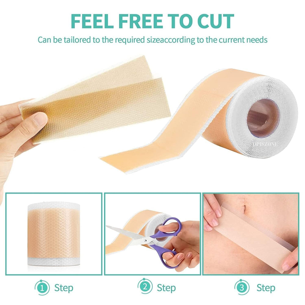 Silicone Scar Sheets,Silicone Scar Tape,Scar Tape For Surgical Scars,Silicone Scar Removal Strips For Surgical,C-Section,Tummy Tuck,Keloid Scars,Acne Scars, Reusable (1.6
