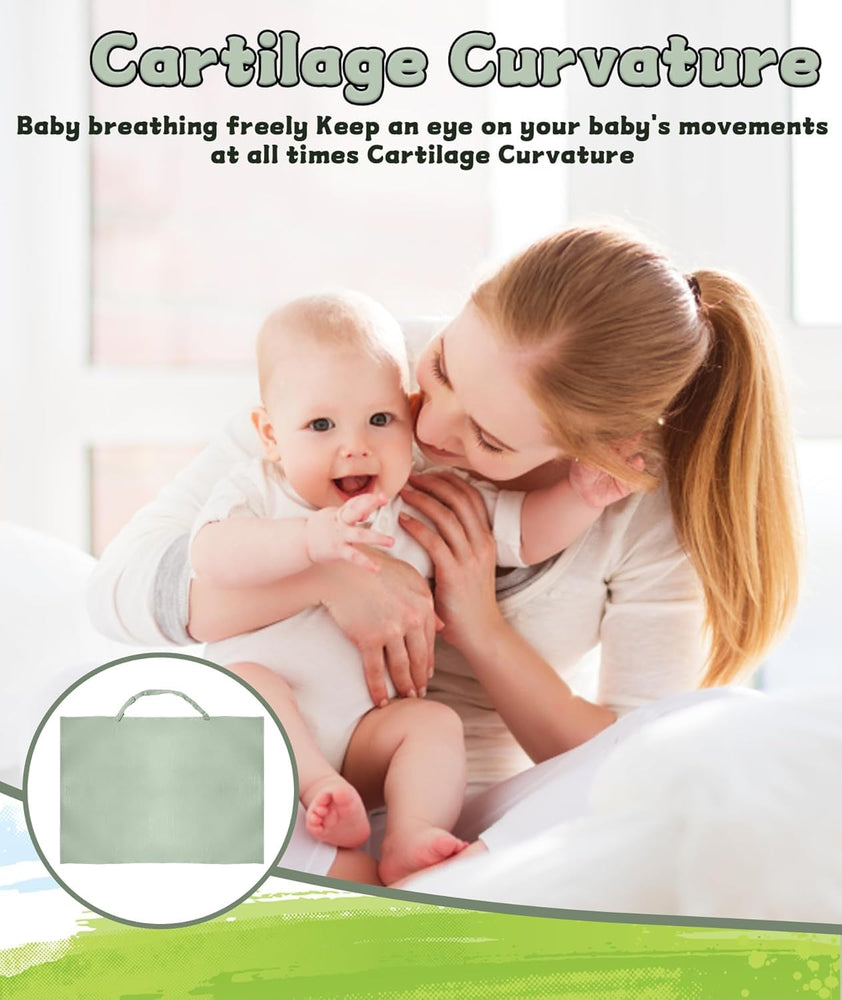 Nursing Cover for Breastfeeding – Soft, Breathable Feeding Apron for Nursing Moms – Baby Privacy Cover for Public Feeding – Must-Have Essentials for New Mothers – Lightweight & Stylish Design (GREEN)