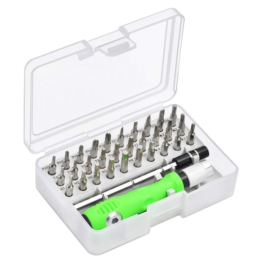 32 In 1 Magnetic Screwdriver Set With Extension Rod For Home Appliance, Laptop, Mobile, Computer, Toys & Watch Repairing,Green