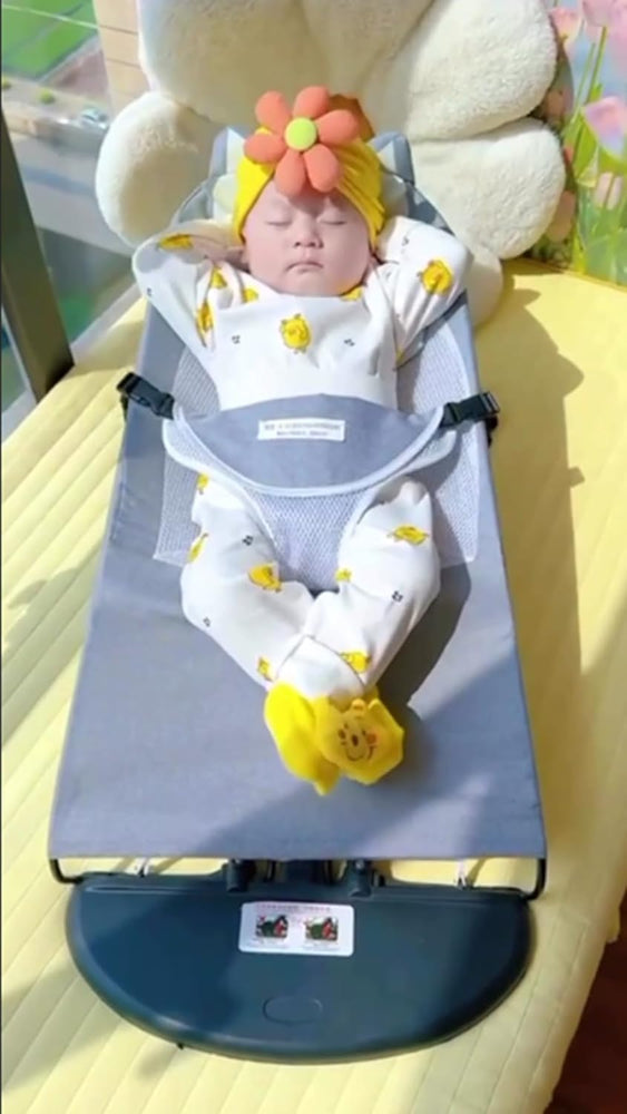 Infant Comfort Baby Bouncer Rocking Chair -Ergonomic Design Baby Bouncy Seats Foldable and Reclining Baby Sleeping & Swing Chair(Multicolour)- Upto 10 Kg