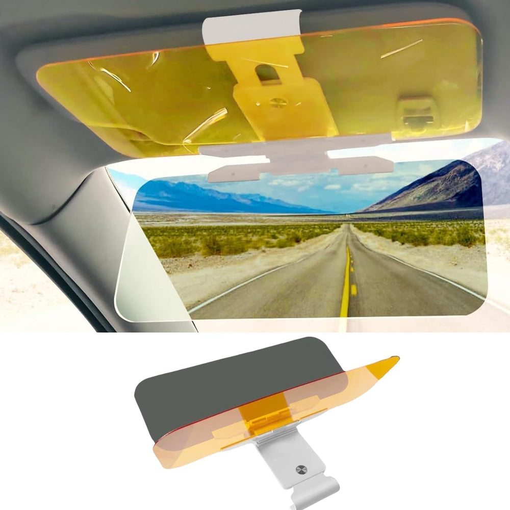 HD Visor for Car, for Day and Night, Polarized Sun Visor, Anti-Glare, UV Blocking Sun Protection Vehicle Windshield Sunshade for Clearer Vision and Safe Driving (car Sun Visor)