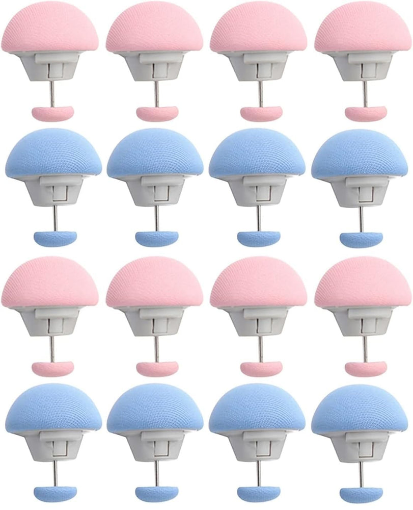 Bed Sheet Clips Mushroom Duvet Cover Pins Holding Clips Non-Slip Cover Fixator Comforter Quilt Anti-Movement Bed Quilt Clamps with One-Key Unlock for Blanket (Mix Pack of 16)