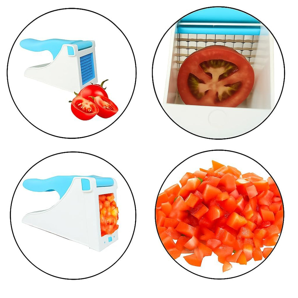 French Fry Chipser – Heavy-Duty Vegetable Chopper & Cutter for Kitchen | Unbreakable Body with Stainless Steel Blades | Potato, Onion, Carrot, Salad & – Multipurpose Kitchen Tool