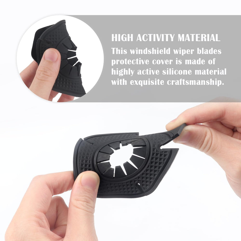 Car Silicone Wiper Hole Protector Pads (2Pcs) – Universal Windshield Wiper Cover for Dust, Debris & Weather Protection – Front Screen Car Accessories