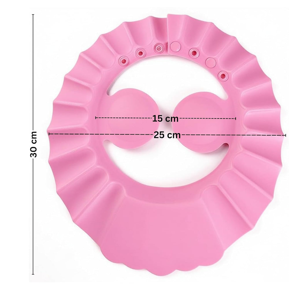 Adjustable Baby Bath Shower Cap – Soft Silicone Hair Wash Visor with Eye & Ear Protection | Waterproof Shampoo Shield for Newborns, Toddlers & Kids (Multicolor, Pack of 1)
