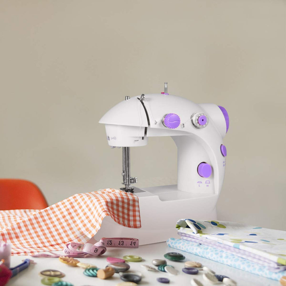 Mini Sewing Machine With Foot Pedal, Adapter,Tableset,Sewing Kit Tailoringmachine Portable Sewing Device Silai Machine For Beginners Electric Crafting Mending Machine | (1), Multicolor