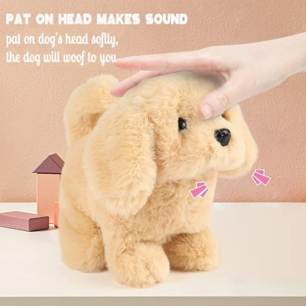 Hopping Walking Dog Toy with Sounds, Jumping Dog Wiggling Tails, Twitching Mouth and Nose, Educational Interactive Dog Toy for Baby Kids Children