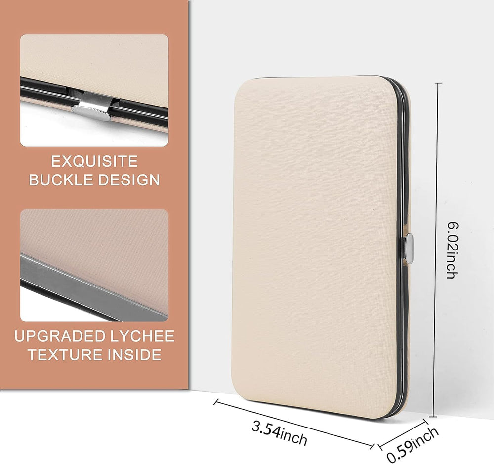 18 in 1 Stainless Steel Manicure Set Professional Nail Care Grooming Kit for Men and Women with Nail Clipper Pedicure Tool Eyebrow Ear and Facial Tools in Portable Travel PU Leather Case