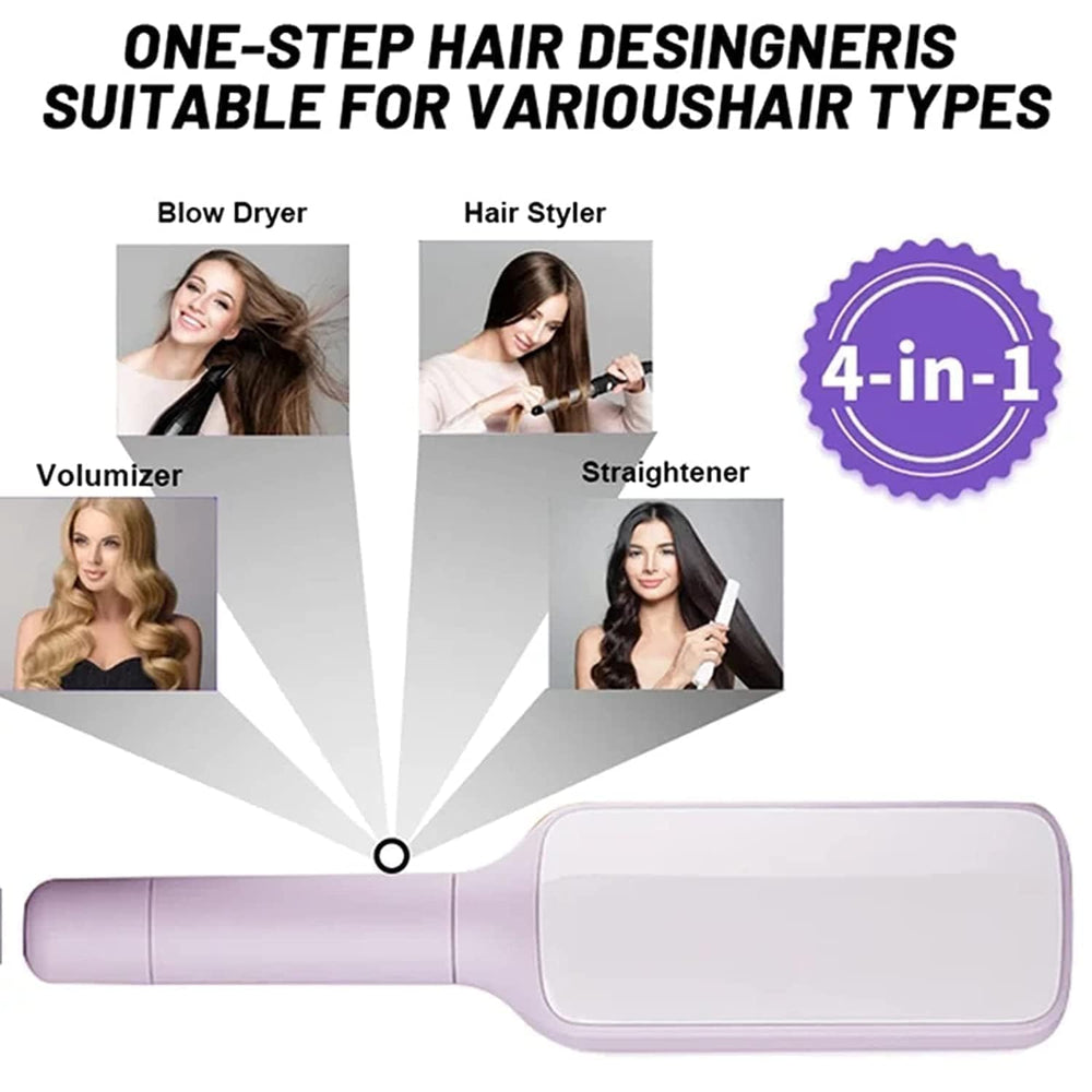 4-in-1 Self-Cleaning Hairbrush – Anti-Static Massage Comb for Tangle-Free, Smooth Hair – Perfect for Adults & Kids