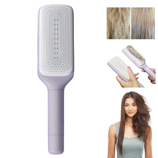 4-in-1 Self-Cleaning Hairbrush – Anti-Static Massage Comb for Tangle-Free, Smooth Hair – Perfect for Adults & Kids