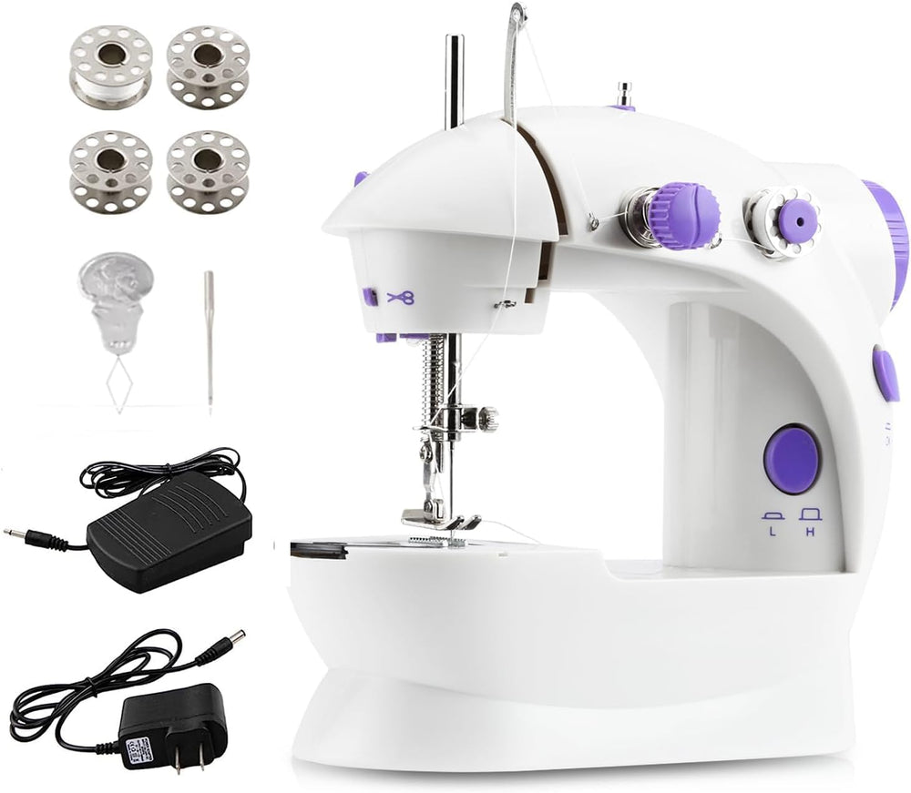 Mini Sewing Machine With Foot Pedal, Adapter,Tableset,Sewing Kit Tailoringmachine Portable Sewing Device Silai Machine For Beginners Electric Crafting Mending Machine | (1), Multicolor