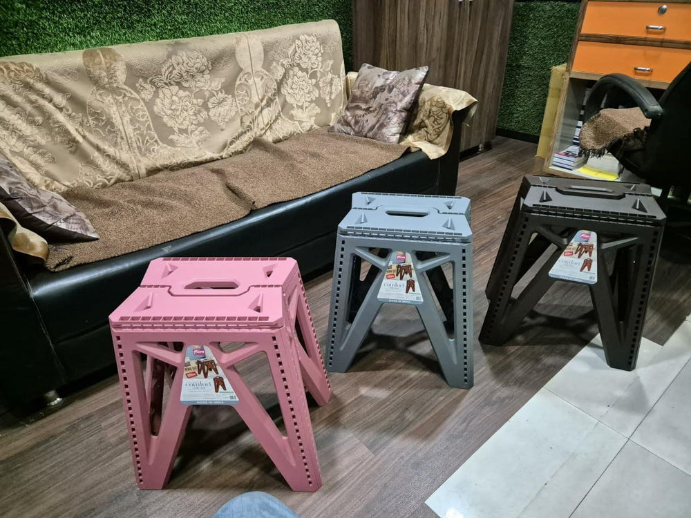 Comfort Multi Stool with 200KG Capacity, Foldable Stool for School, Home, Work, Travelling, Office (Assorted)