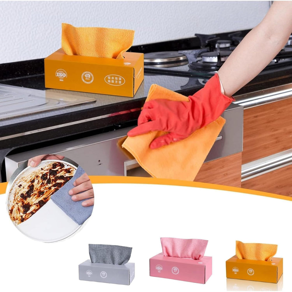 Microfiber Cleaning and Drying Wipes, Pack of 20 | Lint Free Cloth, Washable All Purpose Wash Cloth for Kitchen, Car, House, Office (Multicolor)