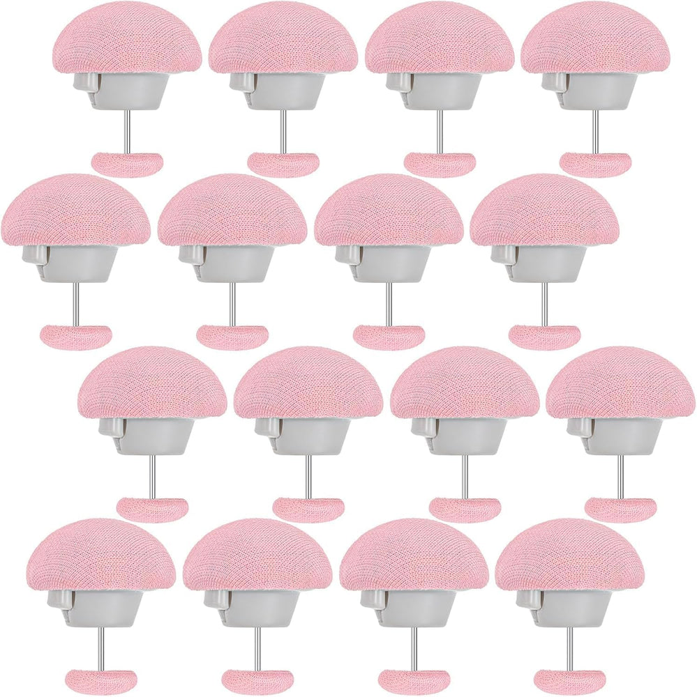 Bed Sheet Clips Mushroom Duvet Cover Pins Holding Clips Non-Slip Cover Fixator Comforter Quilt Anti-Movement Bed Quilt Clamps with One-Key Unlock for Blanket (Mix Pack of 16)
