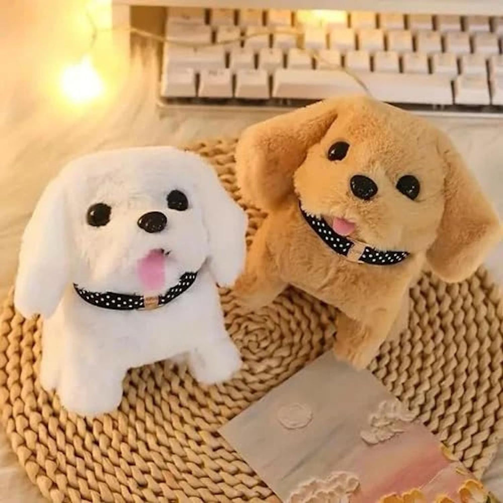 Hopping Walking Dog Toy with Sounds, Jumping Dog Wiggling Tails, Twitching Mouth and Nose, Educational Interactive Dog Toy for Baby Kids Children