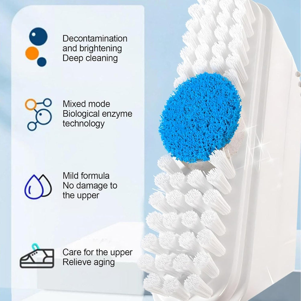 2-in-1 White Shoe Cleaner Kit | Convenient No-Scrub Cleaning Brush for Sneakers, Sports Shoes & Cloth Surfaces | Quick Stain Remover, Travel-Friendly Shoe Care Accessory (1)