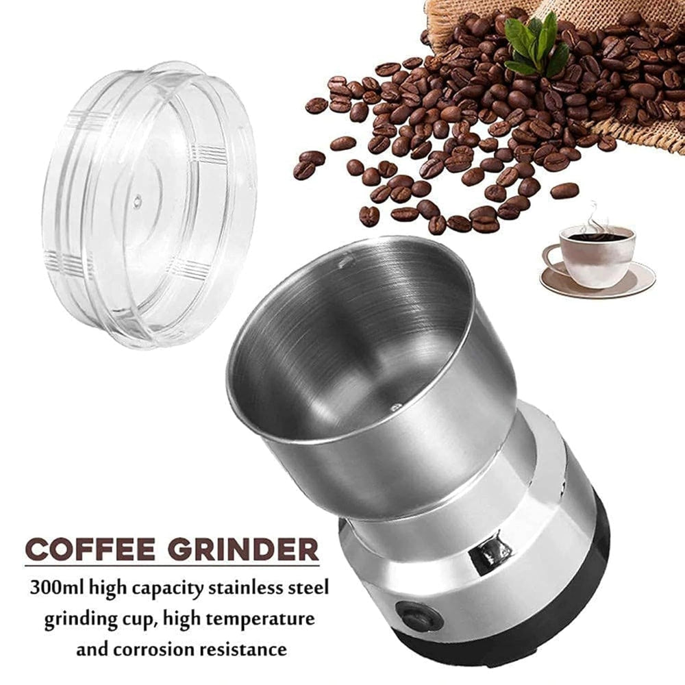 Nima Electric Coffee & Spice Grinder 150W | Stainless Steel Dry Masala Grinder | Multipurpose Mini Grinder for Coffee Beans, Nuts, Seeds & Spices | Compact Kitchen Appliance