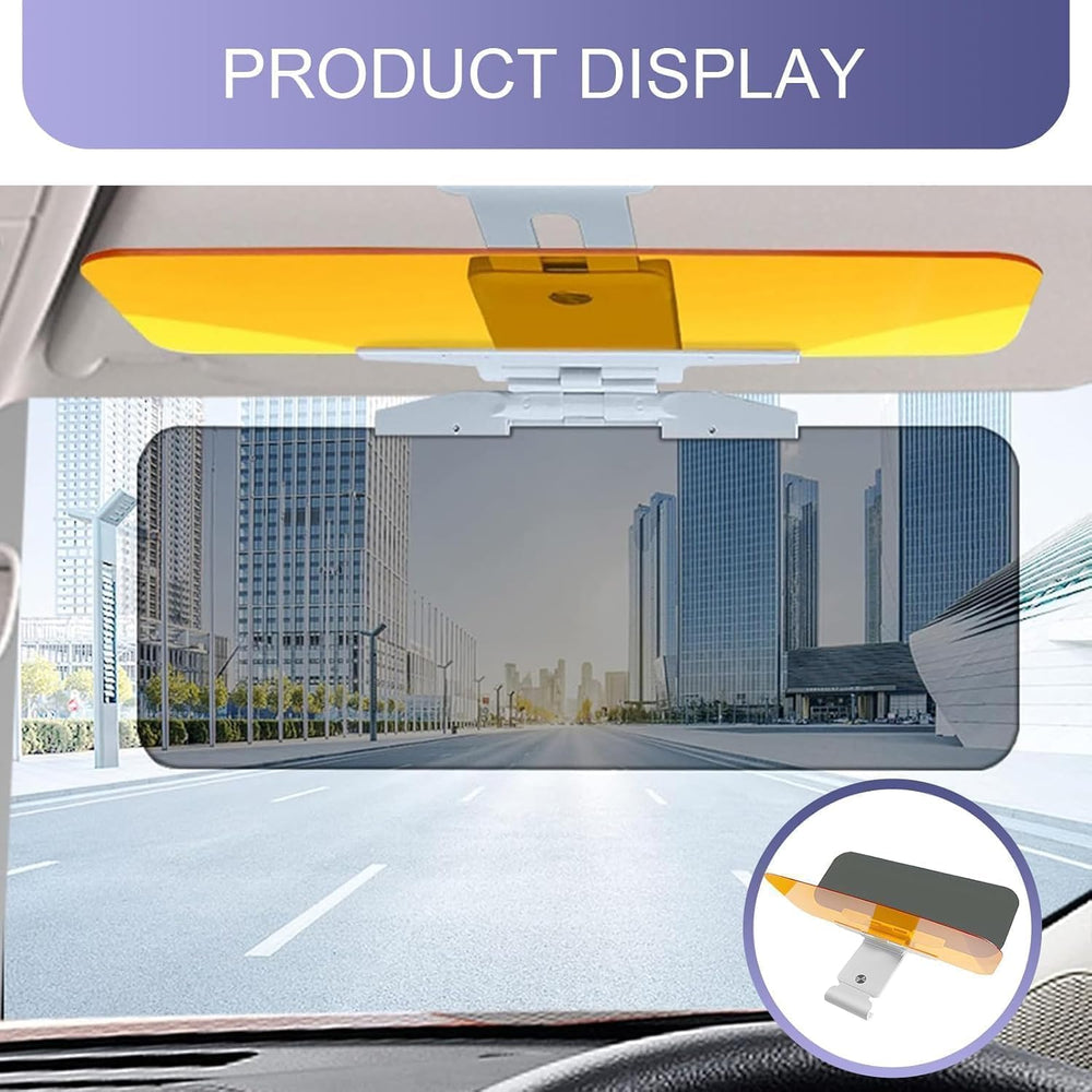 HD Visor for Car, for Day and Night, Polarized Sun Visor, Anti-Glare, UV Blocking Sun Protection Vehicle Windshield Sunshade for Clearer Vision and Safe Driving (car Sun Visor)
