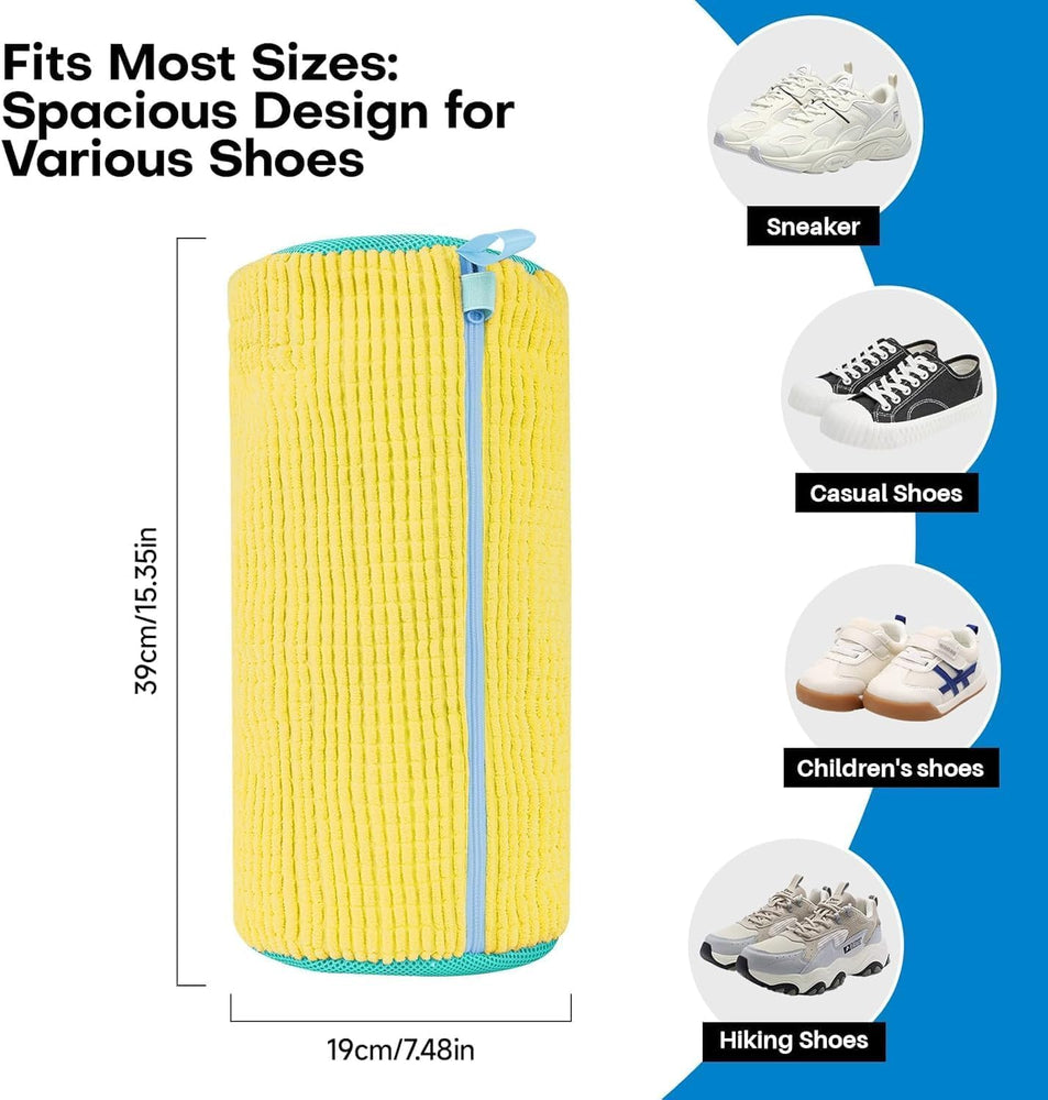 Shoe Washing Machine Bag Laundry Shoe Bag for Washer & Dryer, Reusable with Durable Zipper for Sneakers & Delicates 360° Deep Cleaning Washable Laundry Organizer Bag