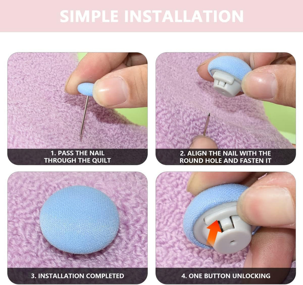 Bed Sheet Clips Mushroom Duvet Cover Pins Holding Clips Non-Slip Cover Fixator Comforter Quilt Anti-Movement Bed Quilt Clamps with One-Key Unlock for Blanket (Mix Pack of 16)