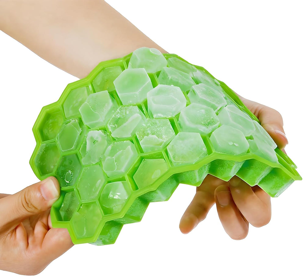 Ice Cube Tray Silicone for Freezer Honeycomb 37 Cavity Ice Cube Mould Flexible Tray Without Lid for Freezer, Chocolate Cake Maker, Ice Trays for Chilled Drinks, Reusable (Pack of 1)