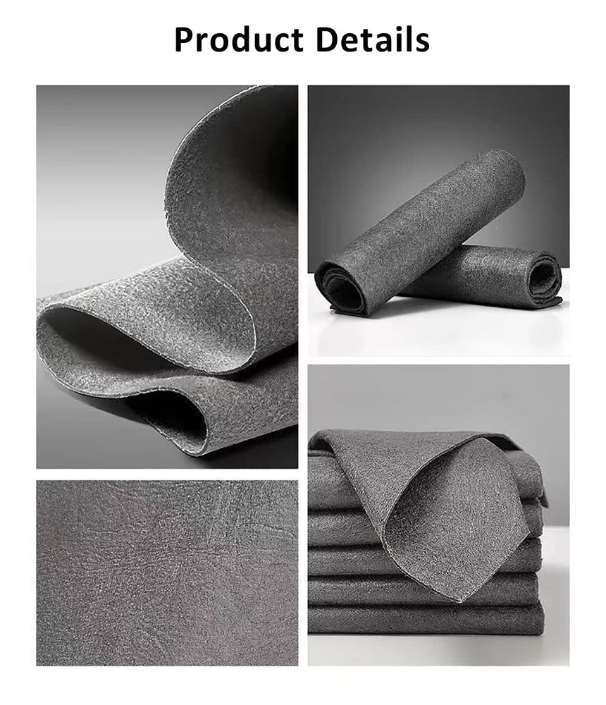 10 Pack Microfiber Cleaning Cloths, Thickened Streak Free & Lint Free Glass Cleaning Towels, Reusable Washable Cloths for Car Windows, Kitchen, Mirrors, Stainless Steel - 12x12 Inches Grey (30x30cm)