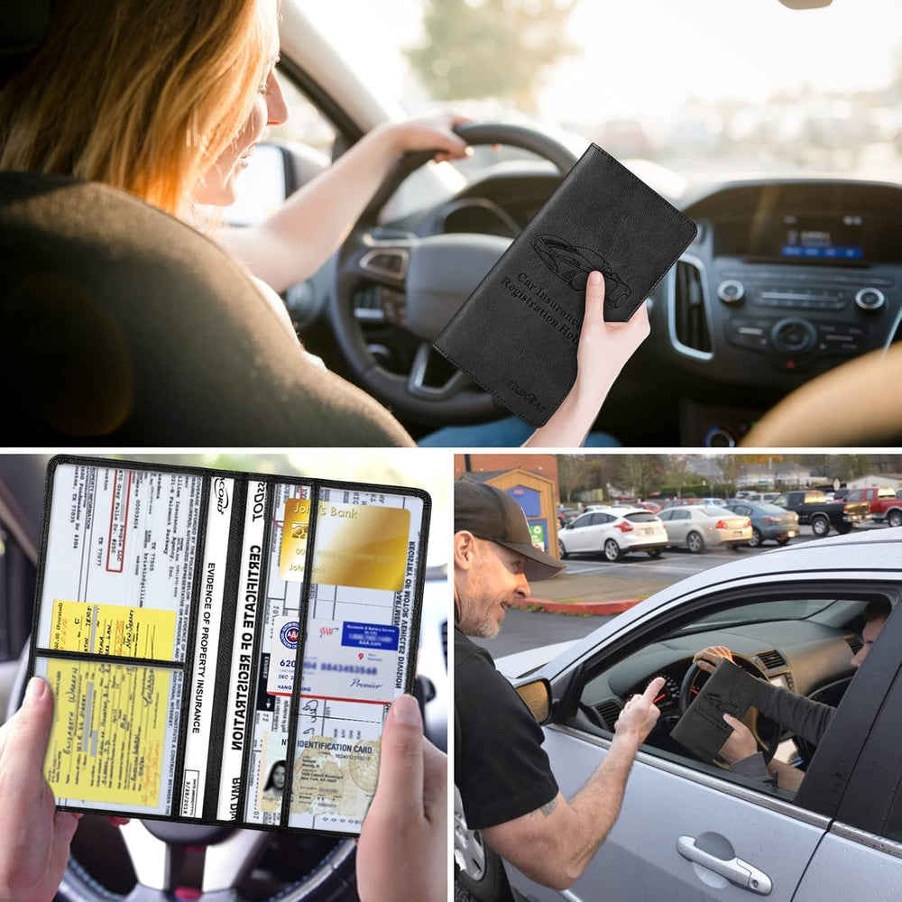 Magnetic Car Document Holder: RC & Insurance Card Organizer