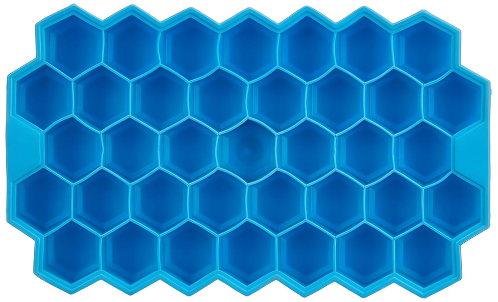Ice Cube Tray Silicone for Freezer Honeycomb 37 Cavity Ice Cube Mould Flexible Tray Without Lid for Freezer, Chocolate Cake Maker, Ice Trays for Chilled Drinks, Reusable (Pack of 1)