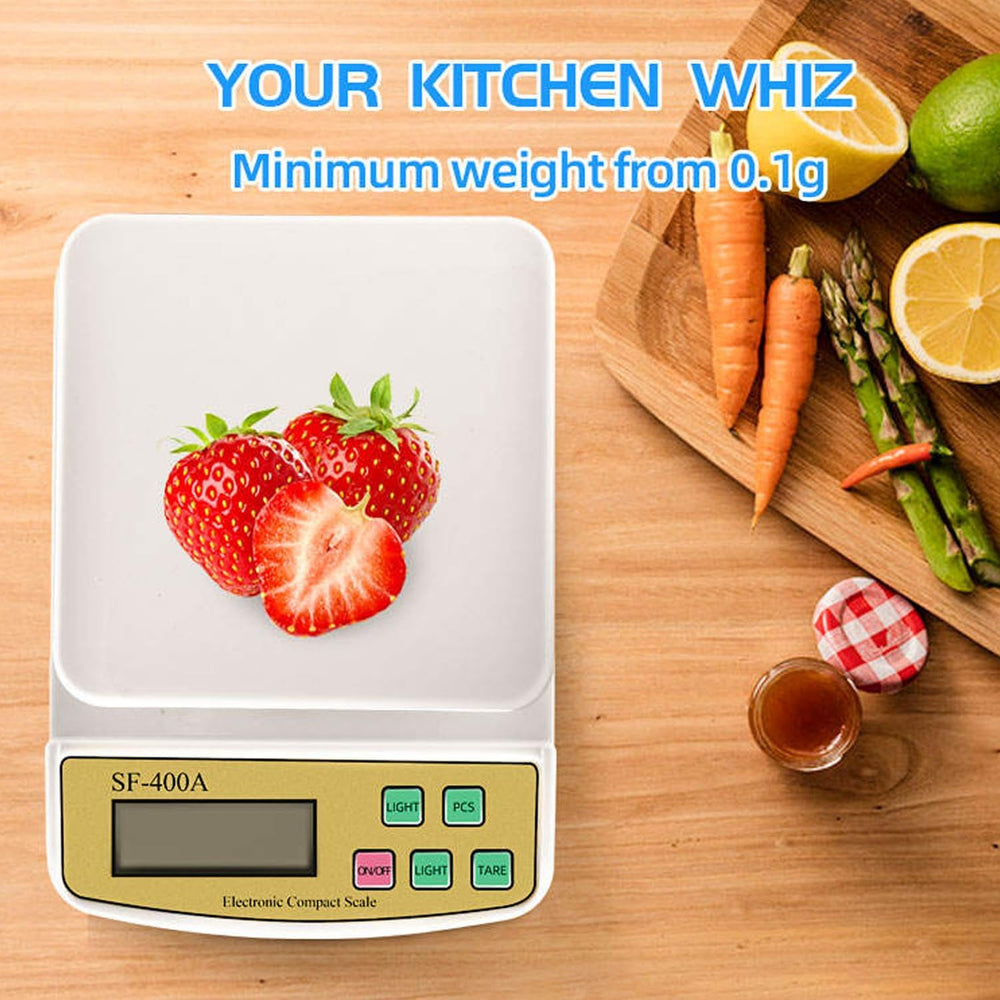 Digital Weighing Scale for Kitchen & Shops | Calorie Food Weight Machine | Mini Food Measuring Scale for Diet Tracking Weight Upto 10 Kg Toothbrush