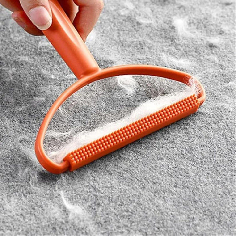 2 in 1 Portable Lint Remover Brush | Stainless Steel Pet Hair and Dust Cleaner for Clothes, Carpets and Furniture (Pack of 1)