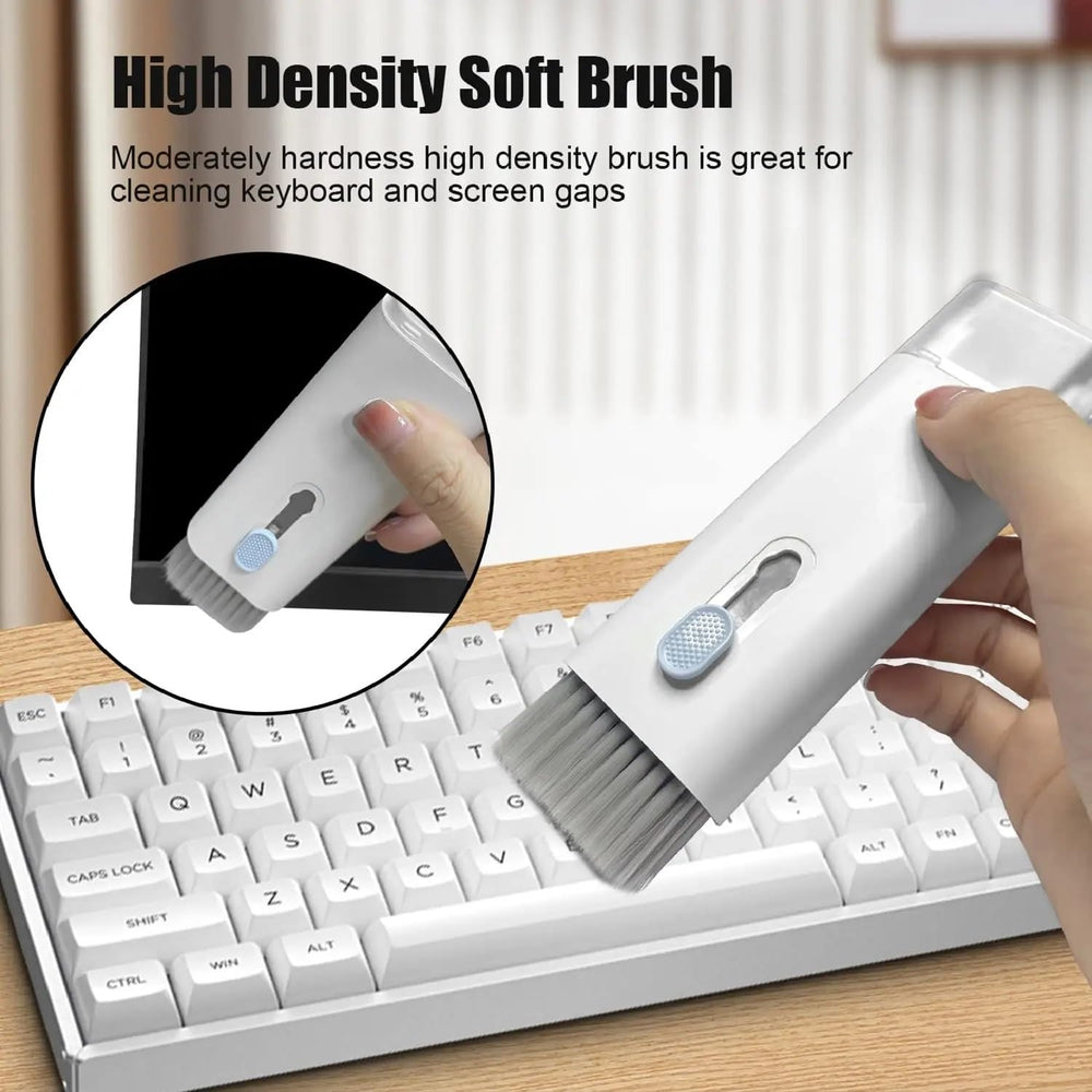7 in 1 Electronic Cleaner kit | Cleaning Kit for iPad | iPhone | Airpods | Monitor Screen | Keyboard | Dust Brush Including Soft Sweep | Swipe | Airpod Cleaner Pen | Key Puller and Spray Bottle