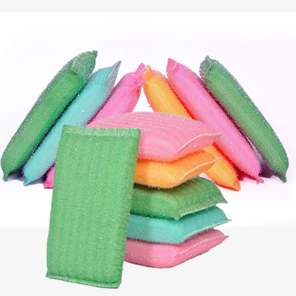 Kitchen Dish Sponge and Cleaning Scrubber, Dual Layer, Pack of 6